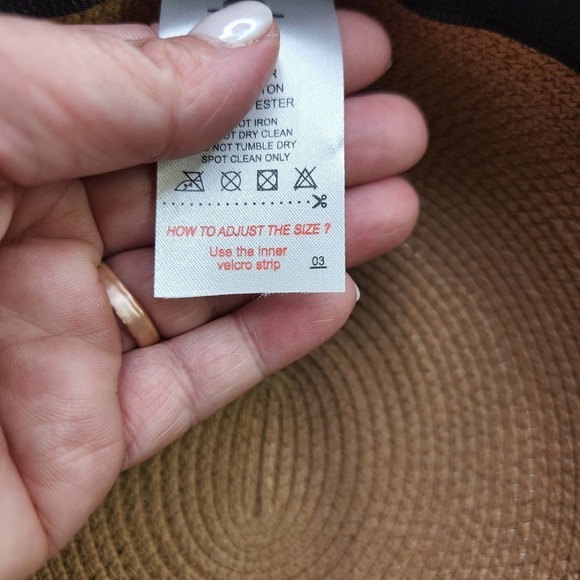 Furtalk Woman's Paper Straw Floppy Hat Size Medium - Picture 6 of 7